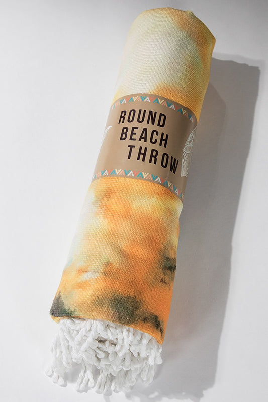 Rustic Aurora Tie Dye beach throw-towel