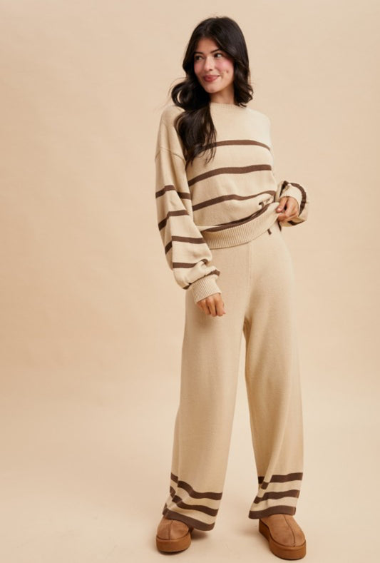 Striped Sweater Set
