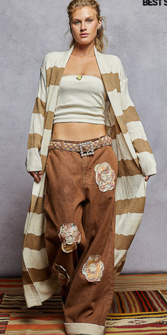 Striped Maxi Cardigan