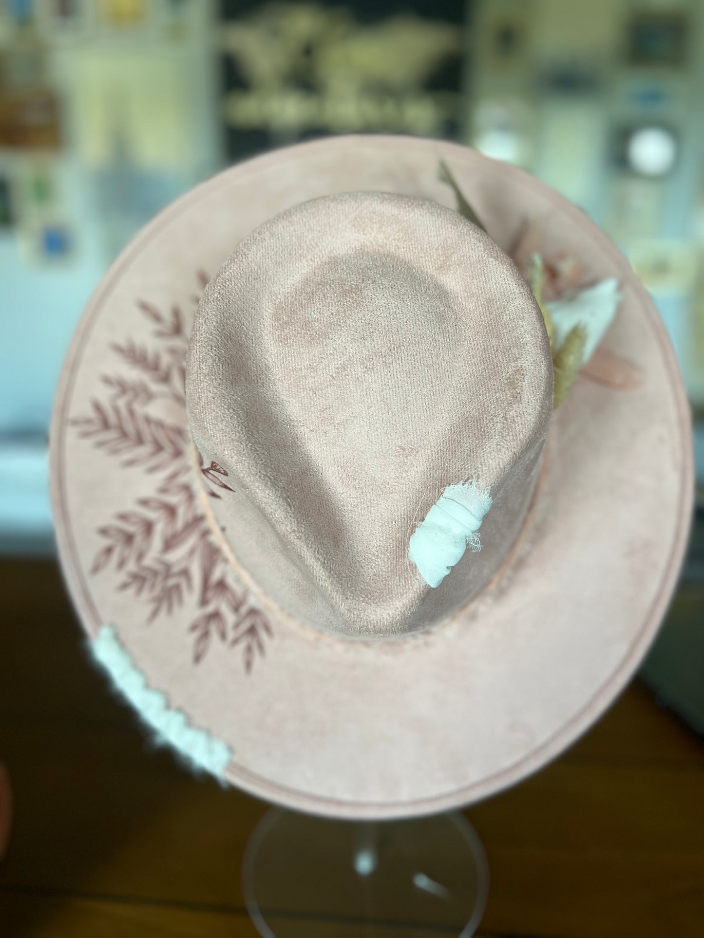 Wildflower Design Burned Hat