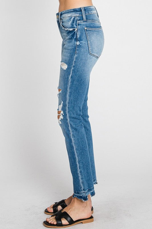 Mid Rise Mom Jeans - Petra 153