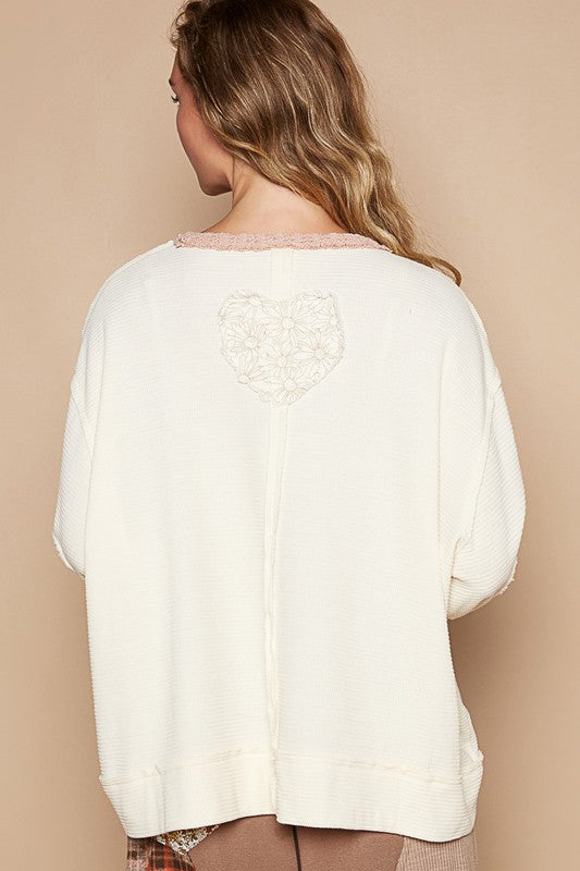 Thermal Knit Patch Top