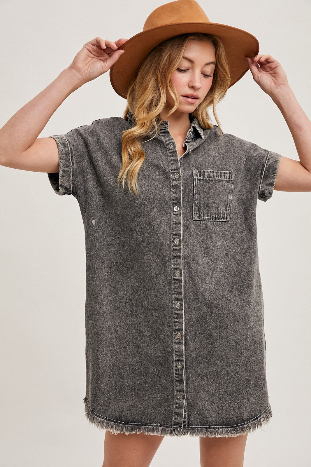 Frayed Denim Dress