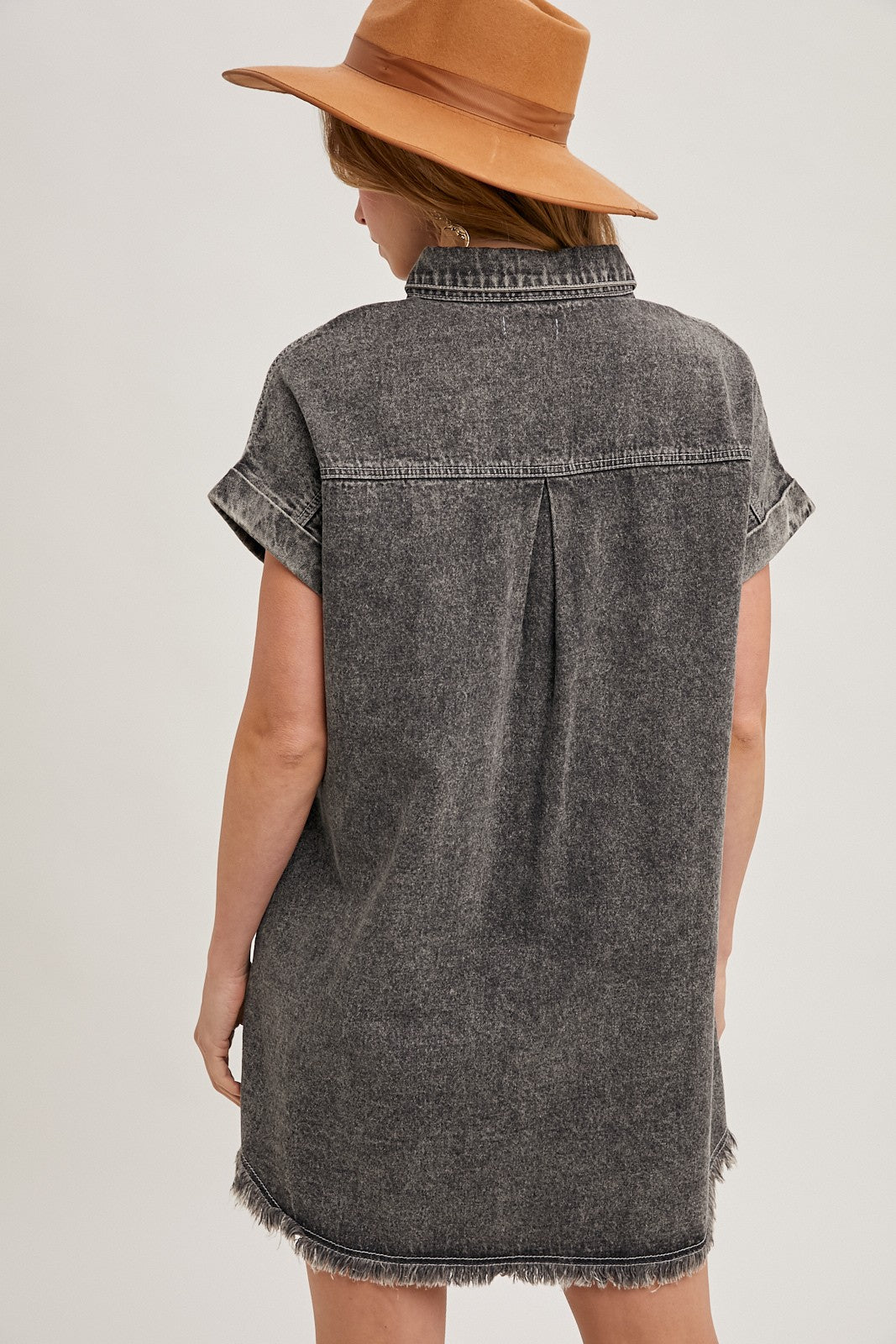 Frayed Denim Dress
