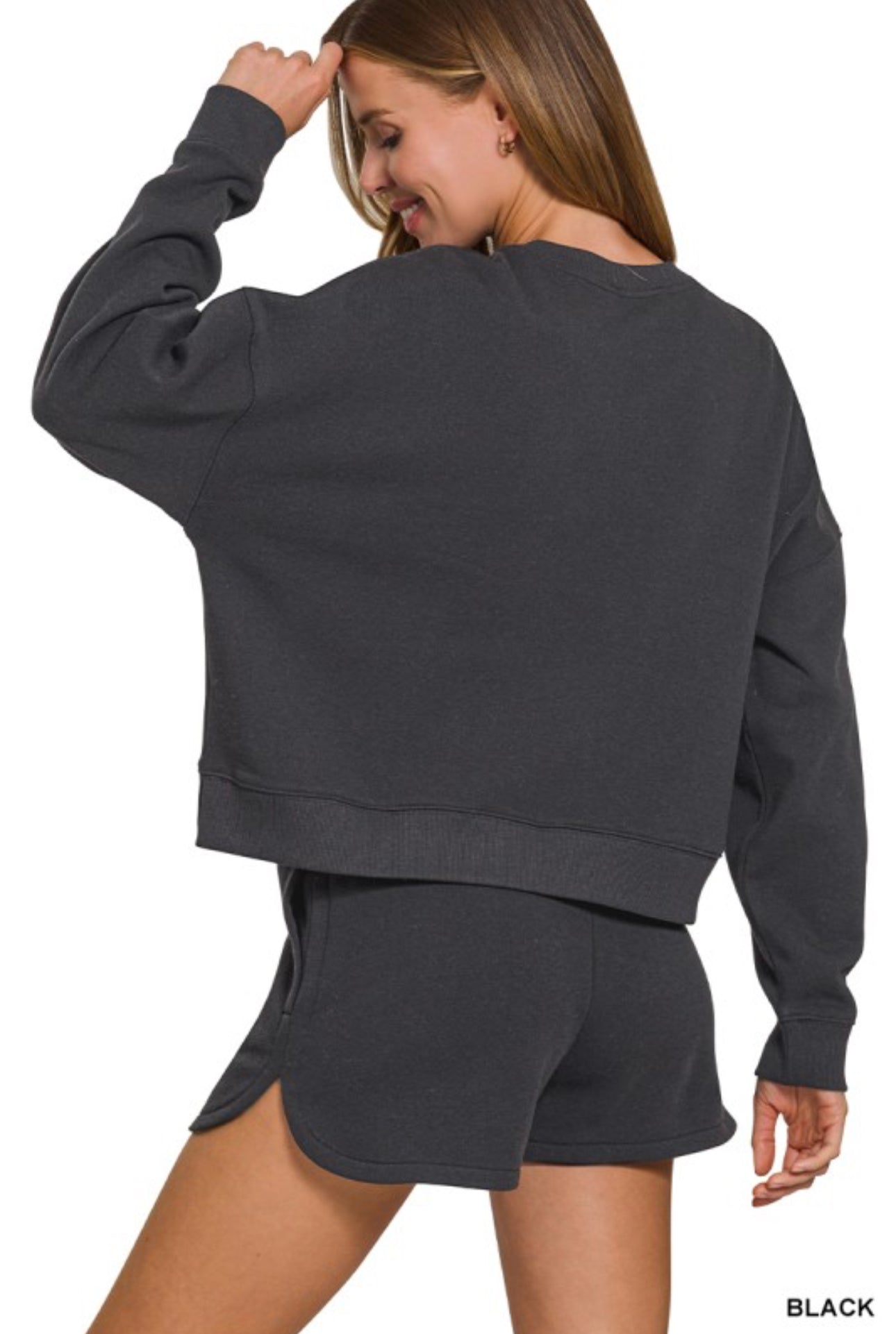 Fleece Sweatshirt & Shorts Set