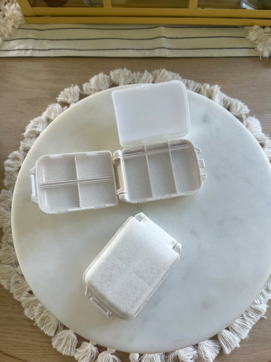 8-compartment travel pill organizer