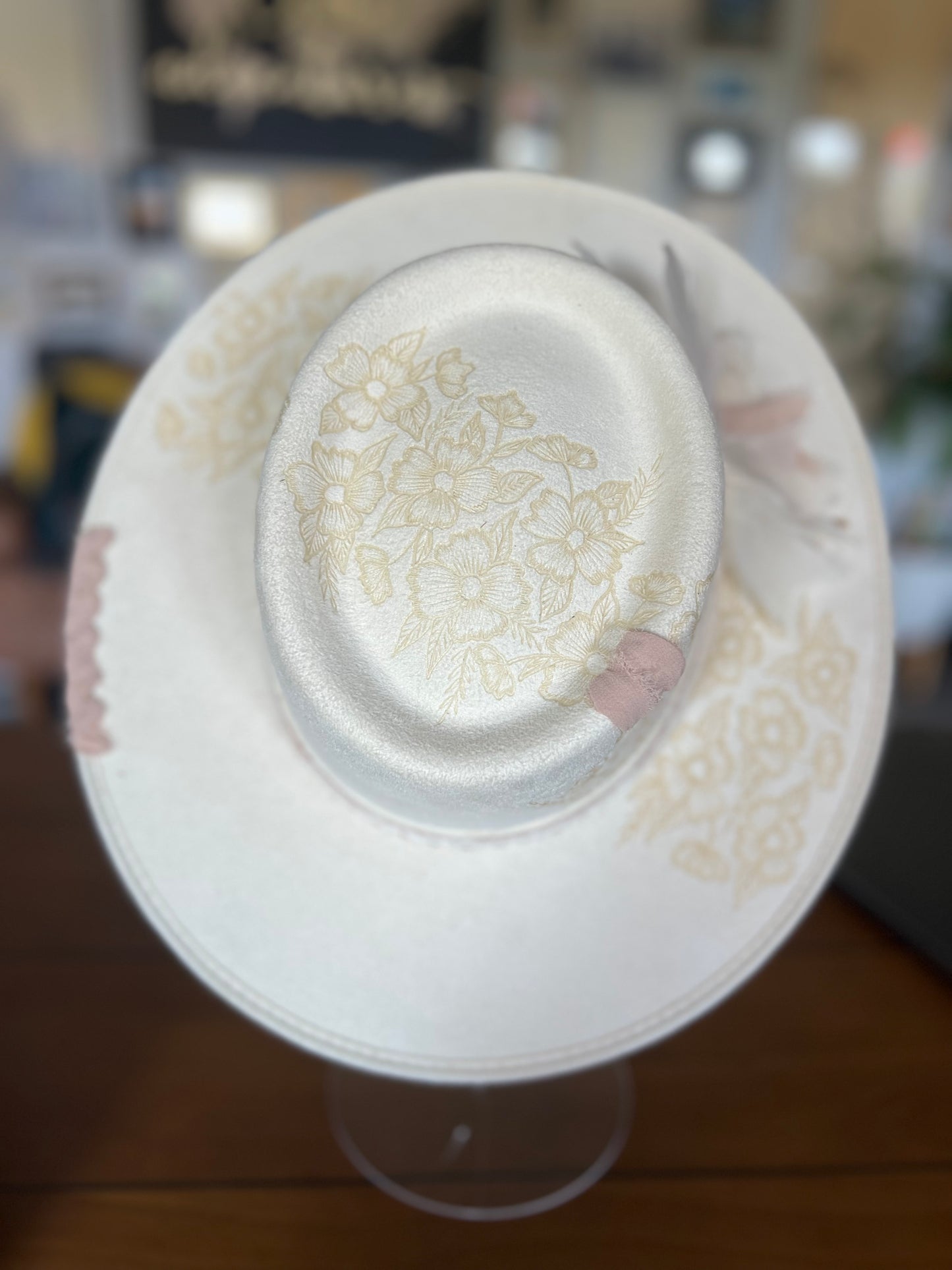 Wildflower Design Burned Hat