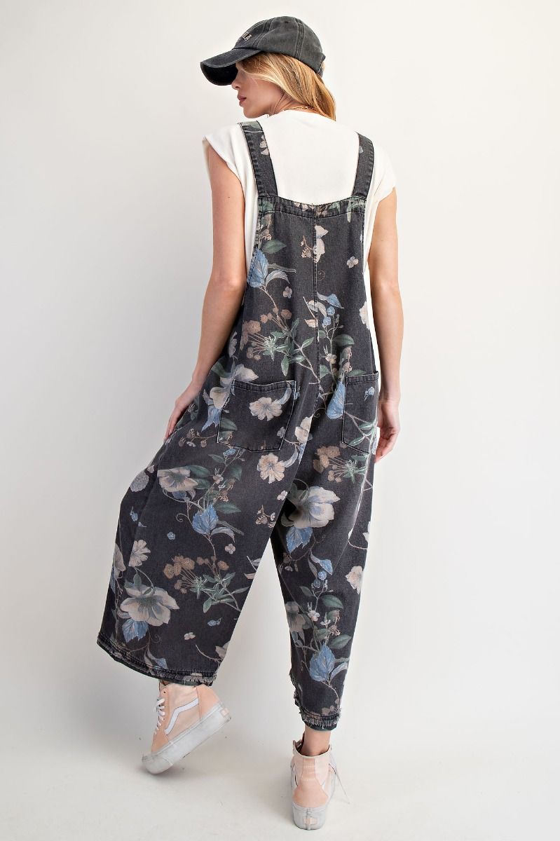 Flower Washed Overalls