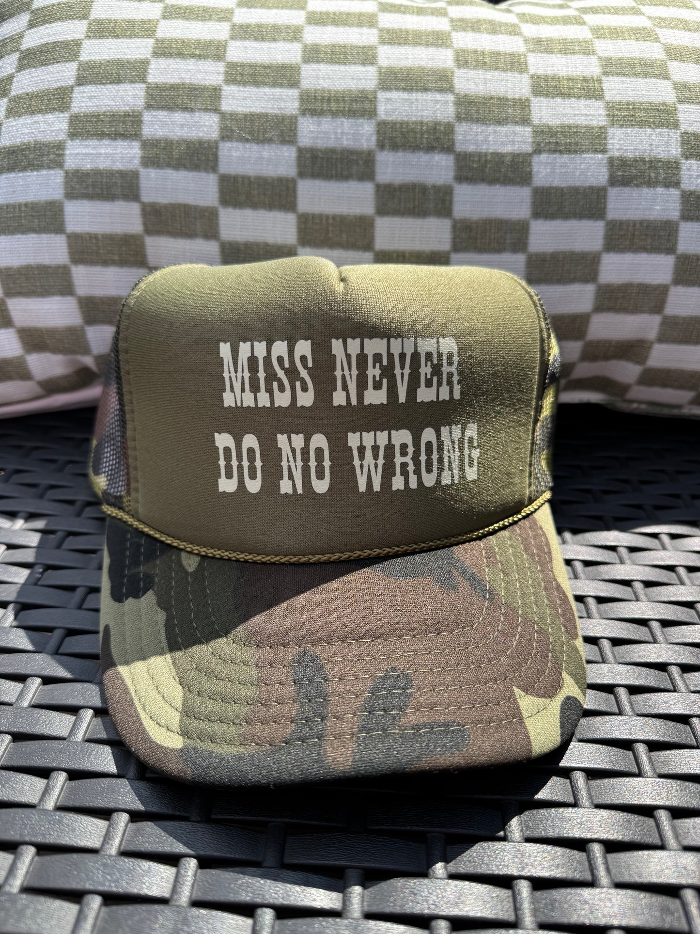 Miss. Never Do Wrong Trucker Hat