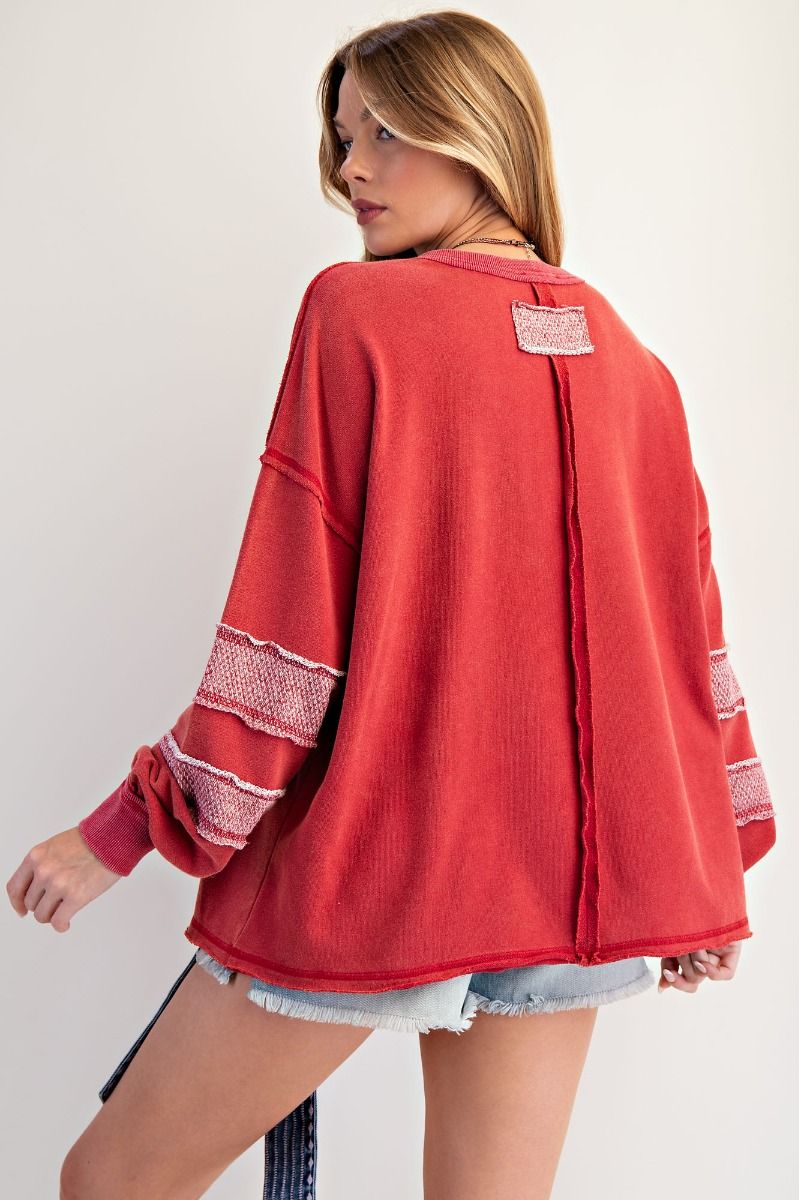 Heart Patch Terry Pullover