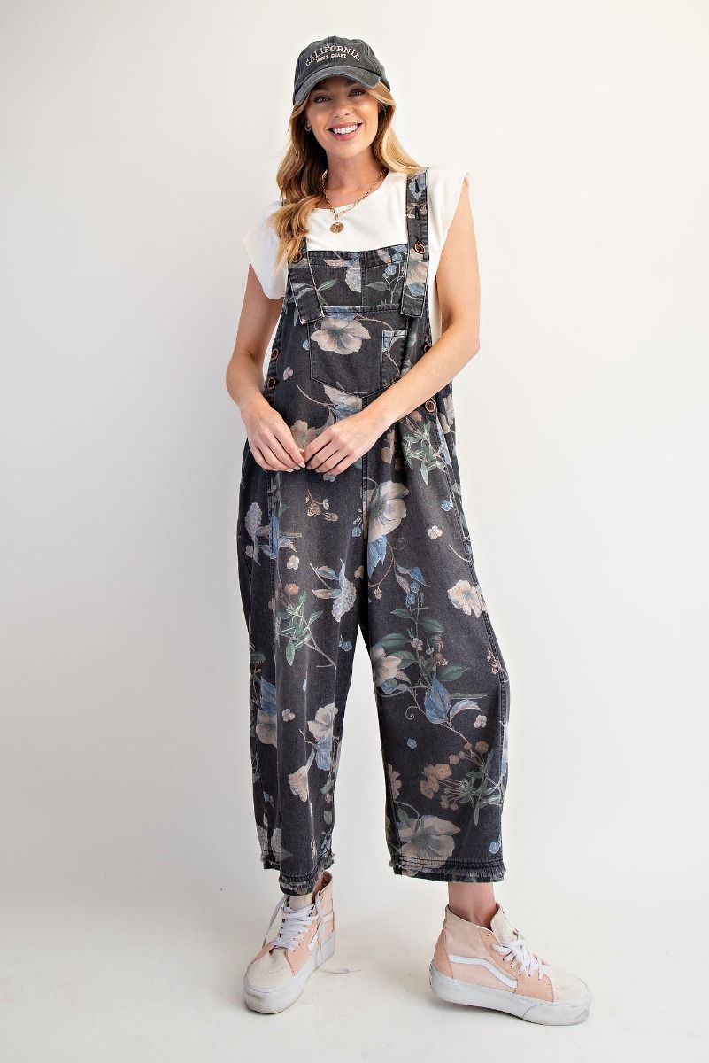 Flower Washed Overalls