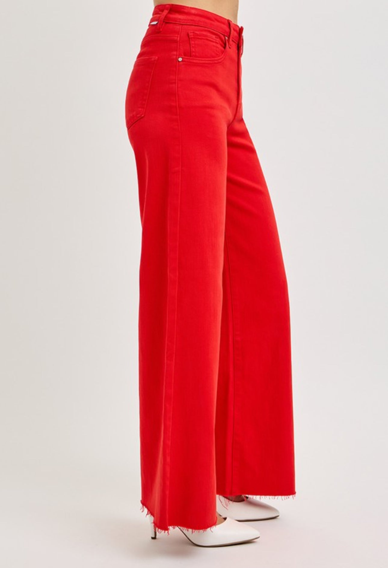 High Rise Wide Leg Palazzo Pants - Fiesta