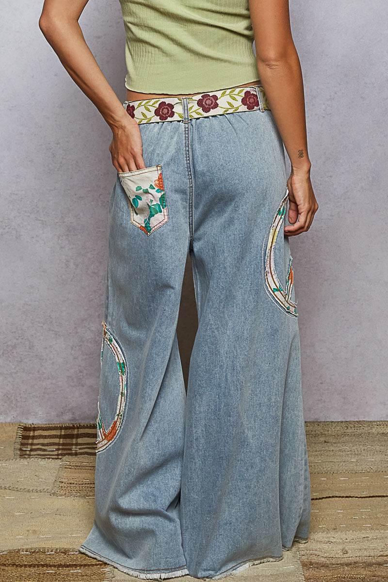 Peace Print Pants