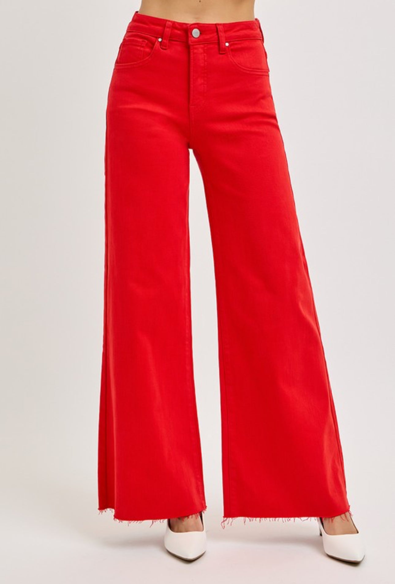 High Rise Wide Leg Palazzo Pants - Fiesta