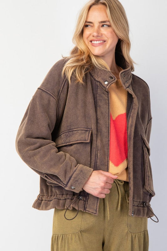 Washed Bomber Jacket