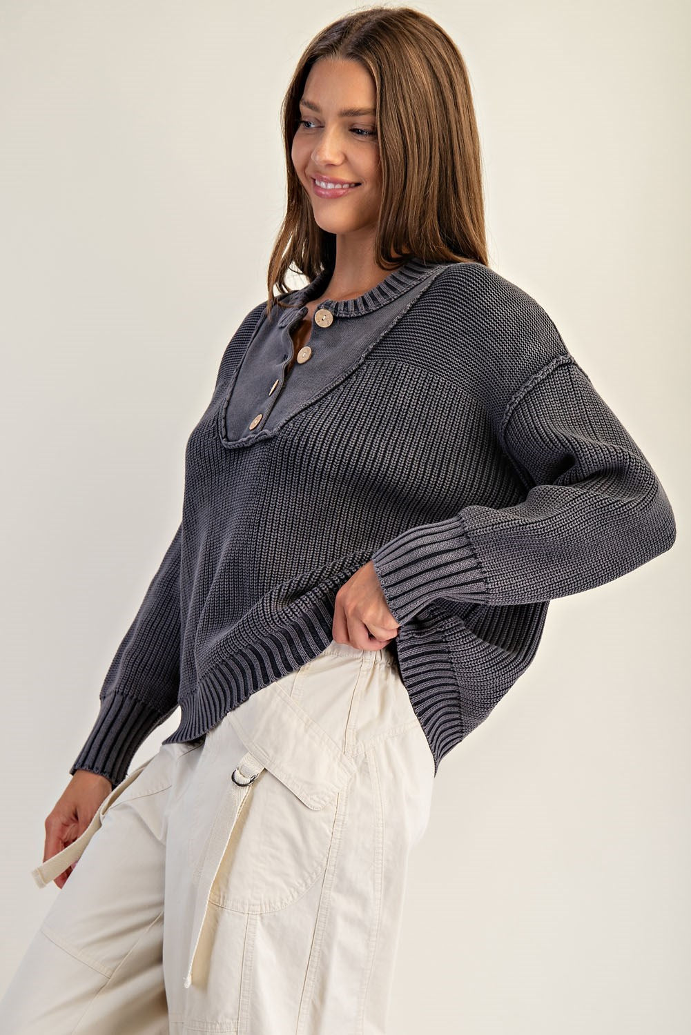 Half Button Pullover