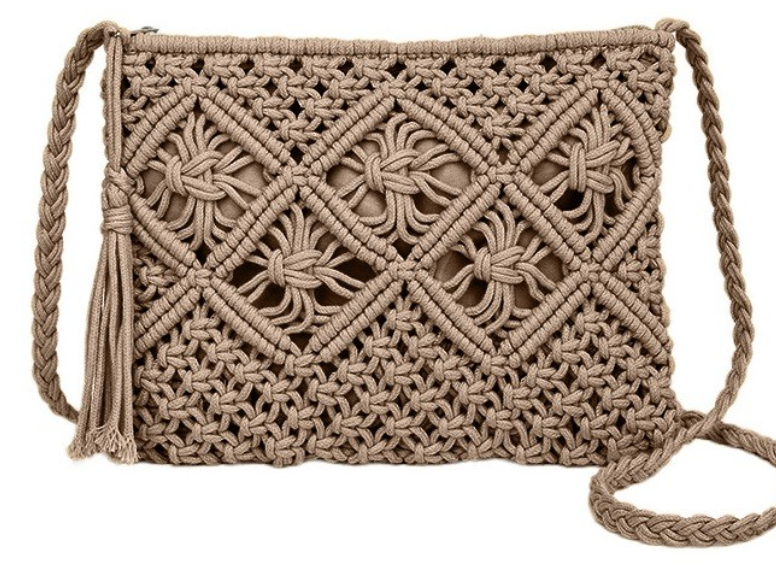 Woven Bohemian Tassel Crochet Shoulder Bag