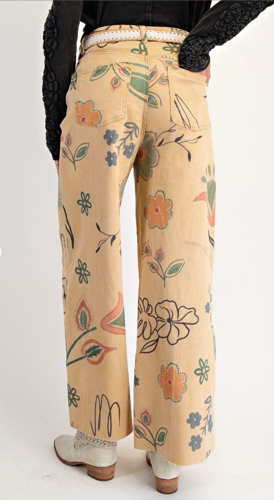 Mustard Print Pants