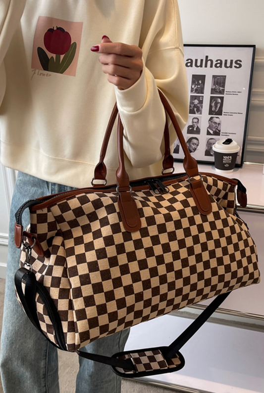 Checkered Weekender Bag