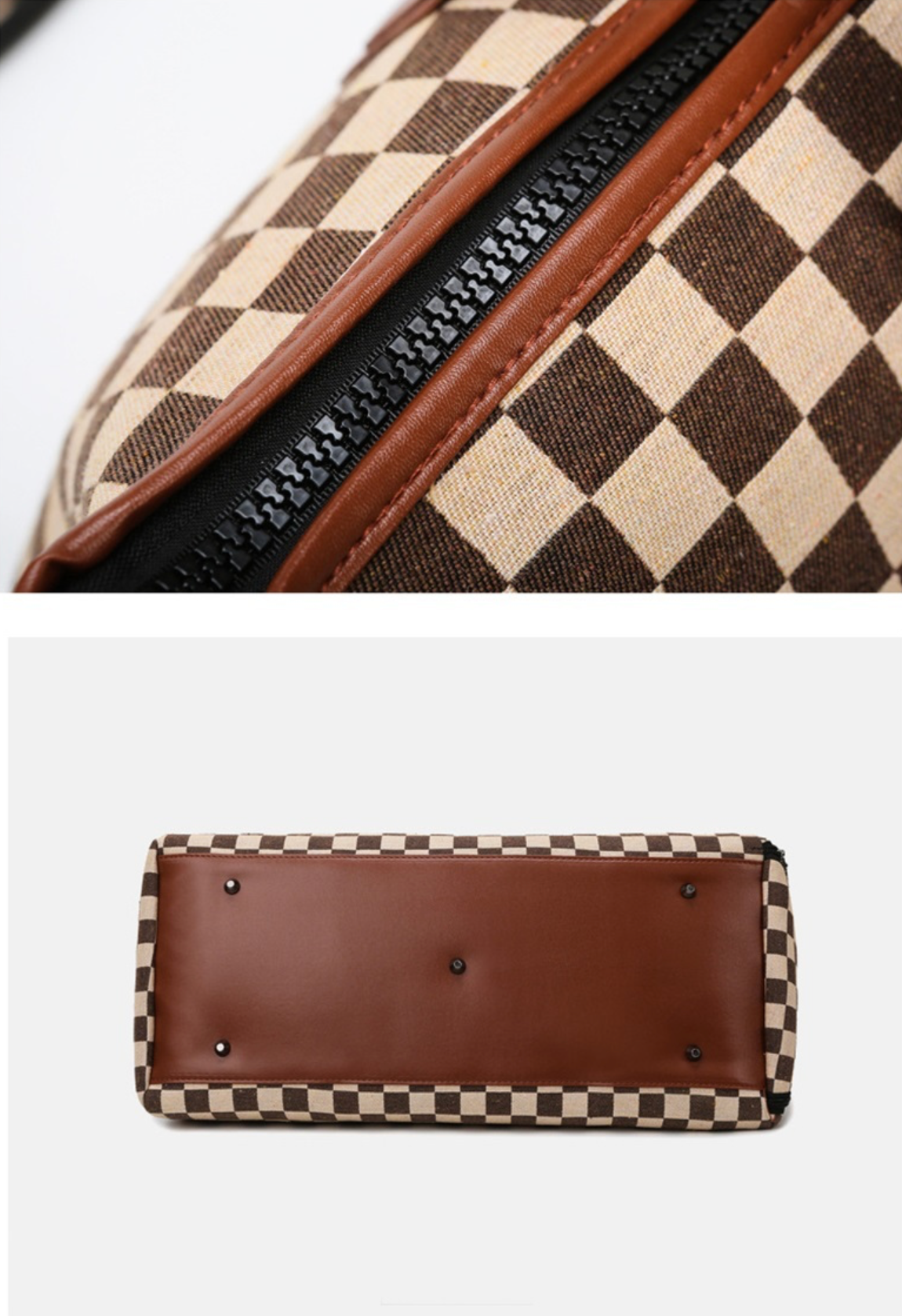 Checkered Weekender Bag