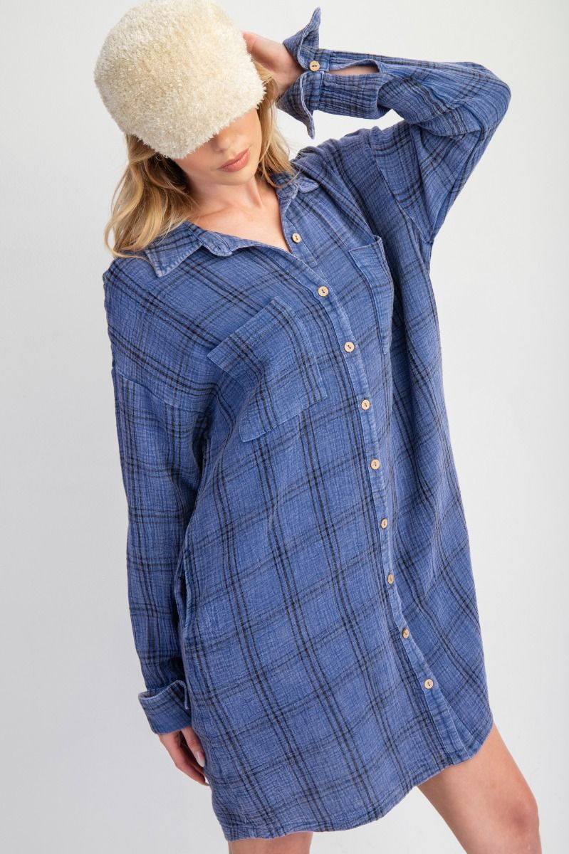 Plaid Shirt Dress