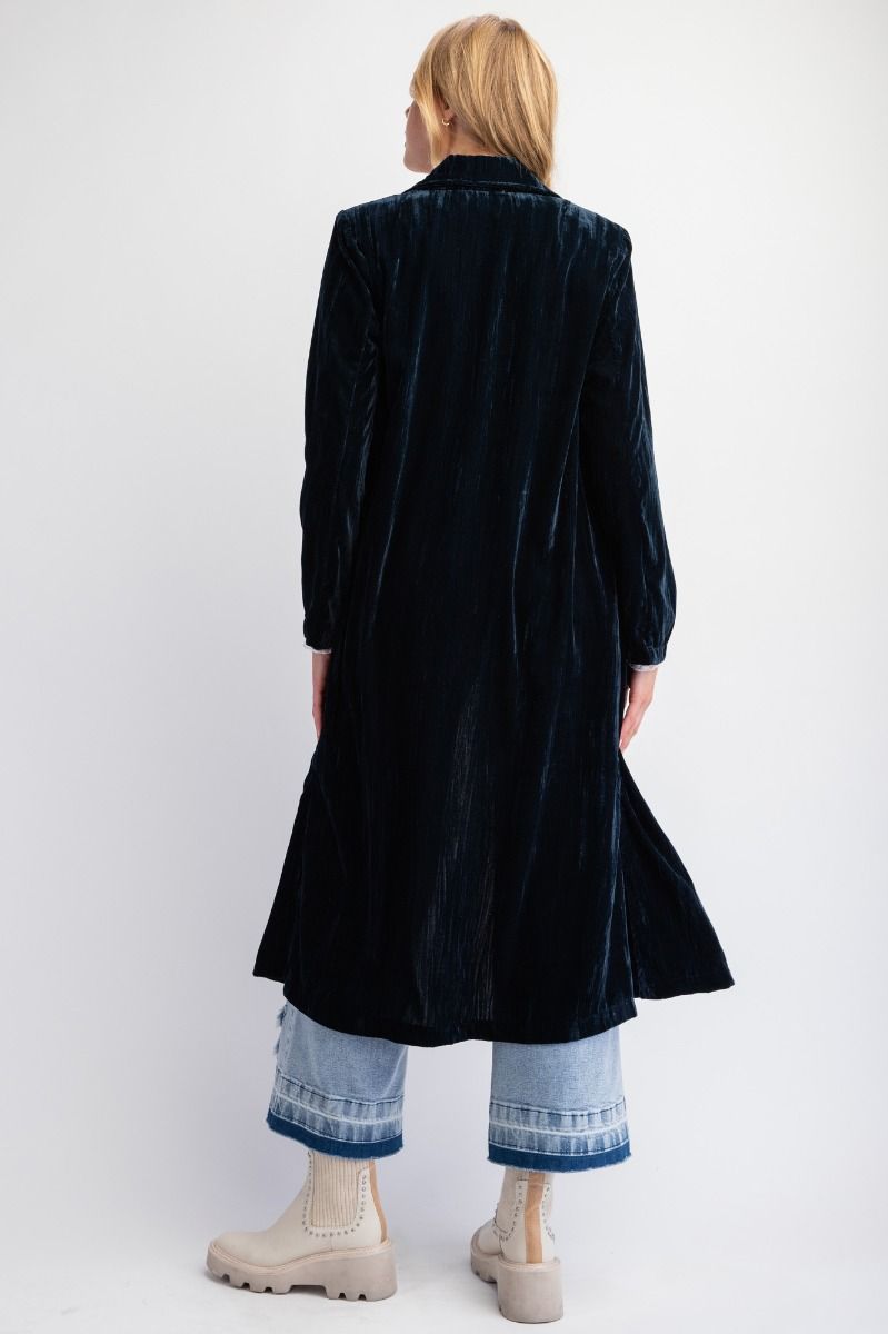 Ice velvet maxi coat