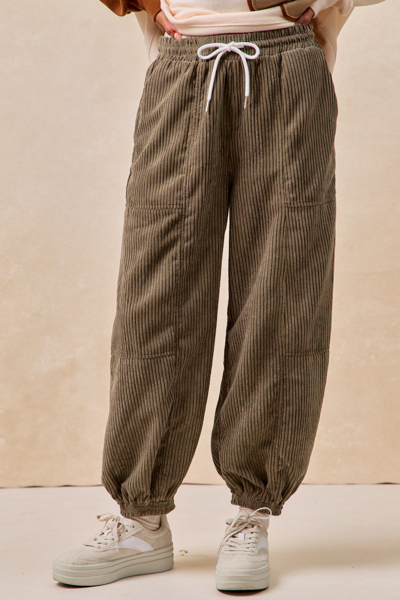 Corduroy Drawstring Pants