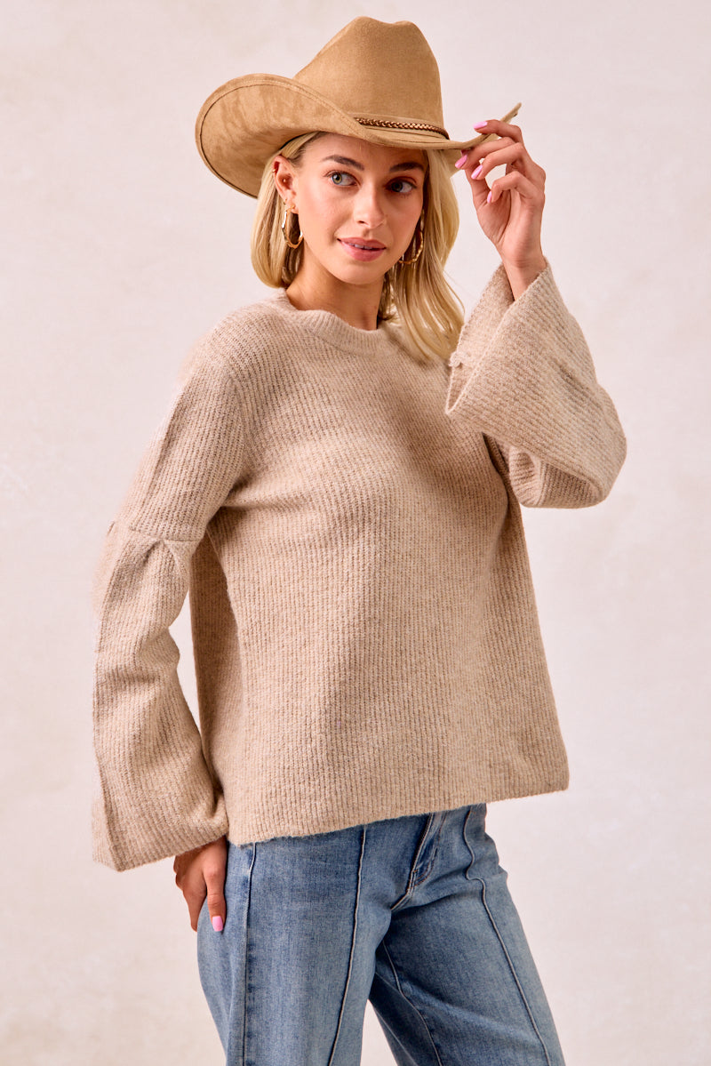 Wide Sleeve Knit Sweater