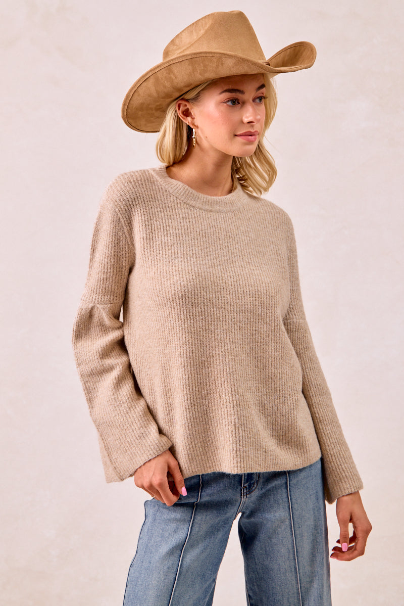 Wide Sleeve Knit Sweater