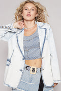 Acid Wash Denim Blazer