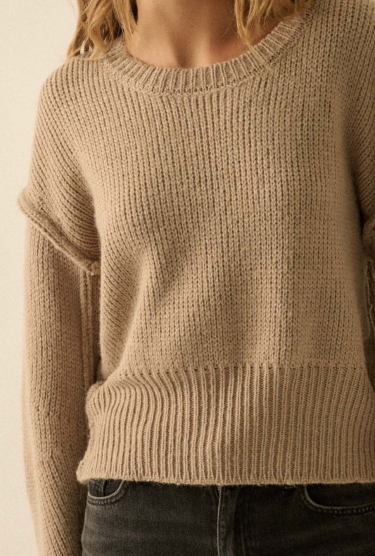 Exposed Seam Sweater