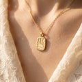 Gold Dipped Sun Rise Pendant Necklace