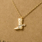 Cowboy Boots Pendant Necklace