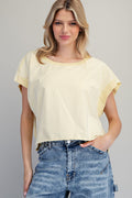 Mineral Washed Open Back Top