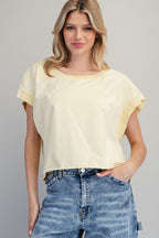 Mineral Washed Open Back Top