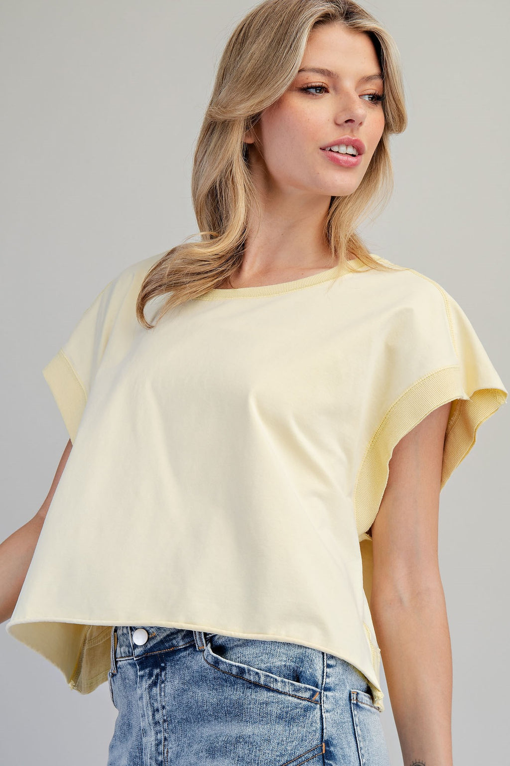 Mineral Washed Open Back Top