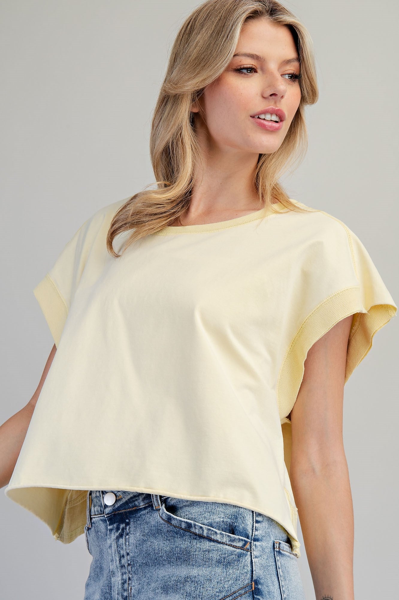 Mineral Washed Open Back Top