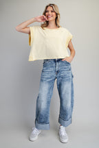 Mineral Washed Open Back Top