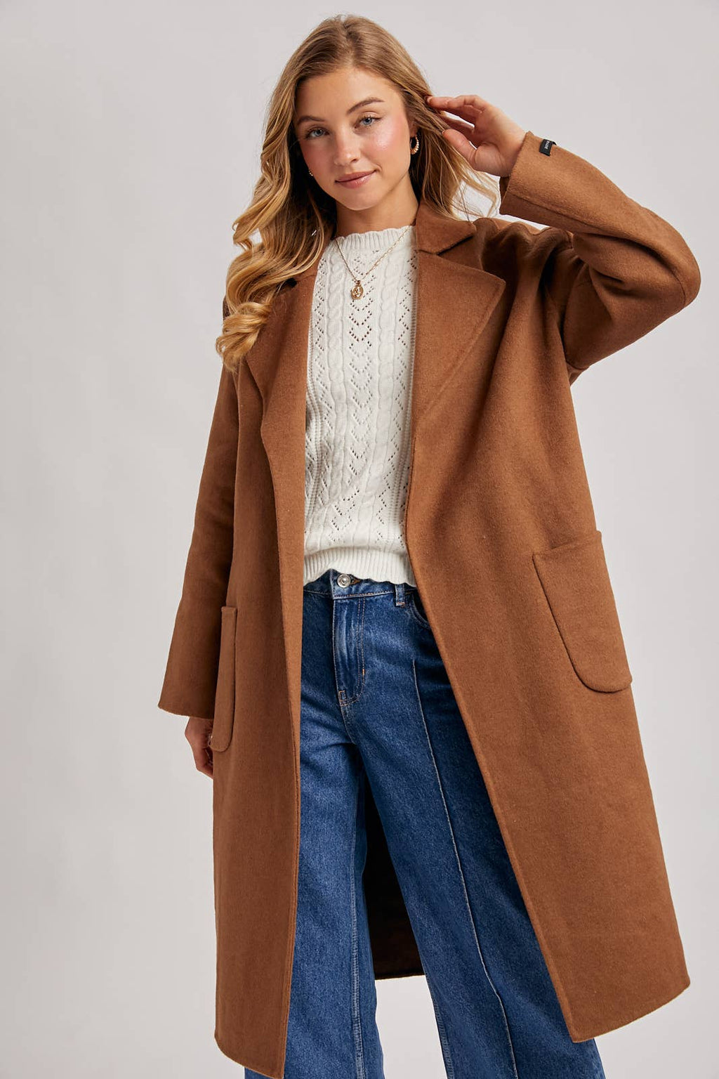 HANDMADE BELTED LONGLINE COAT
