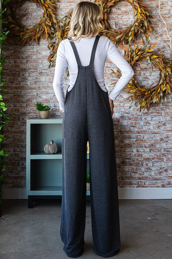 Candice's fave Ribbed overall jumpsuit