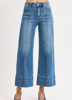 Risen Cropped Pintuck Jeans