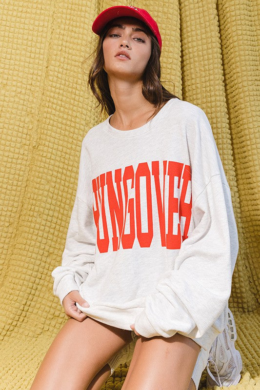 Oversized Hungover Graphic Crewneck