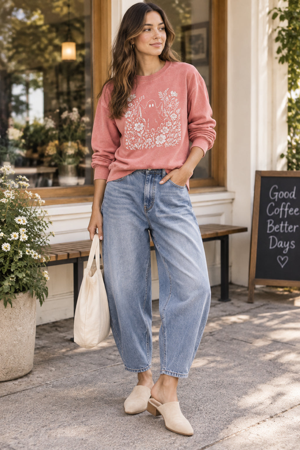 Wildflower Ghost Crewneck Sweatshirt