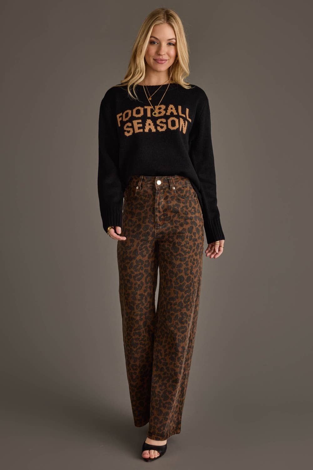 Black Football Season Sweater