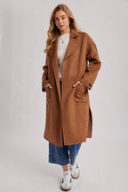 HANDMADE BELTED LONGLINE COAT