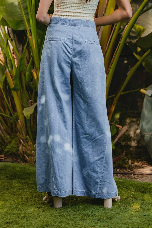 Vintage Wash USA Flag Chambray Pants