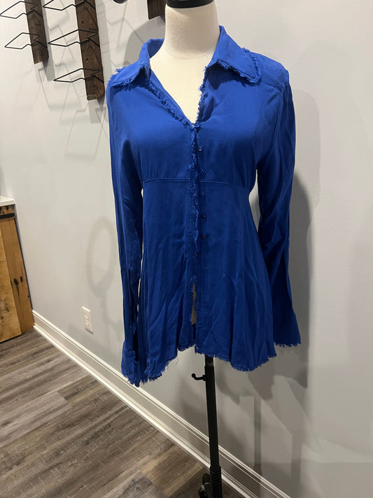 Bell Sleeve button front top