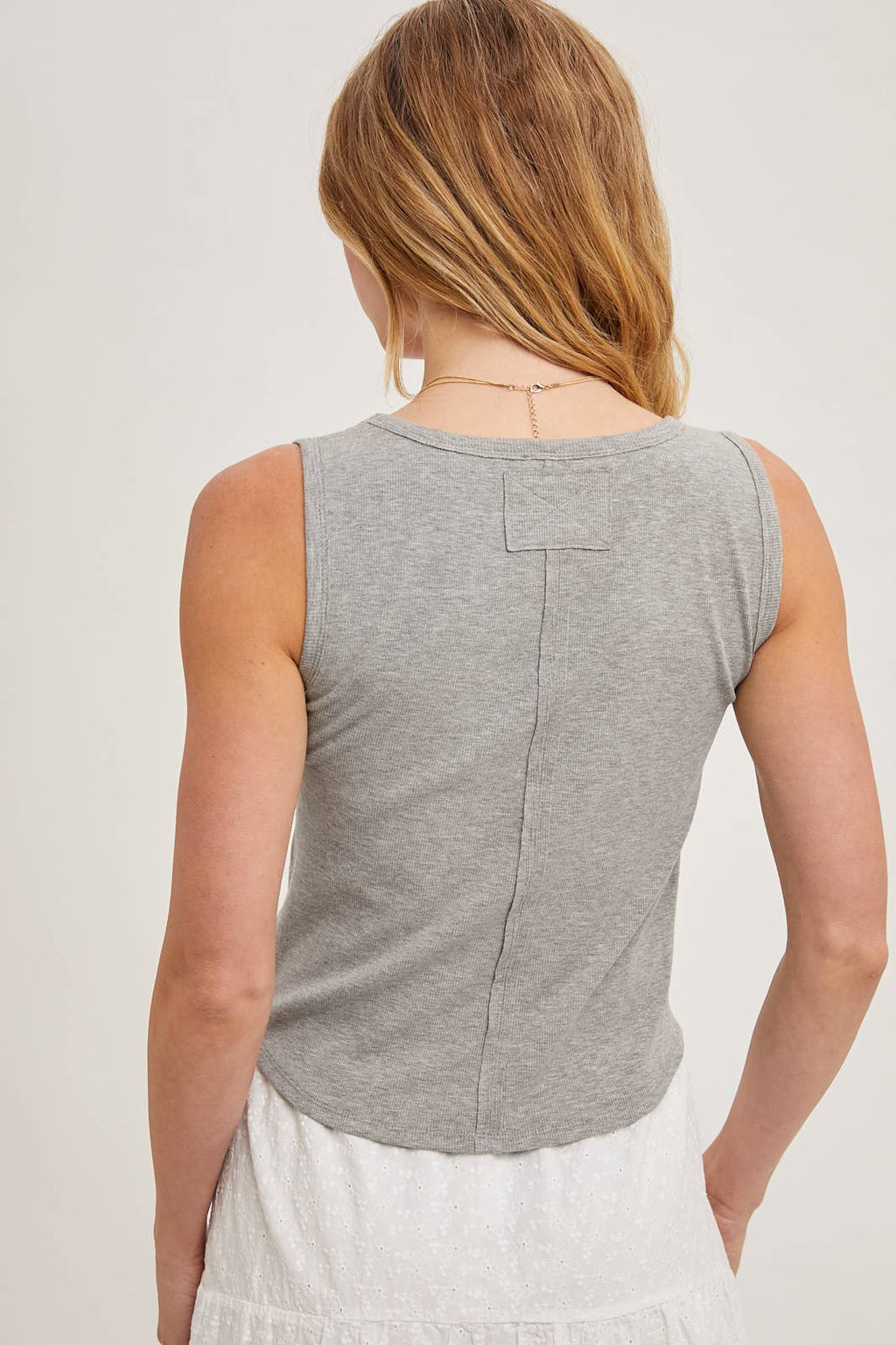 Scoop Neck Knit Tank Top