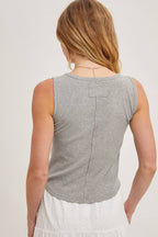 Scoop Neck Knit Tank Top