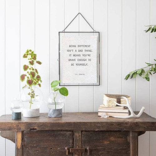 Being Different Isn't A Bad Thing (J.K. Rowling) Handmade Paper Print